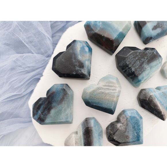 Trolleite Faceted Heart Crystal Carving Healing Crystal - Picture 6 of 9